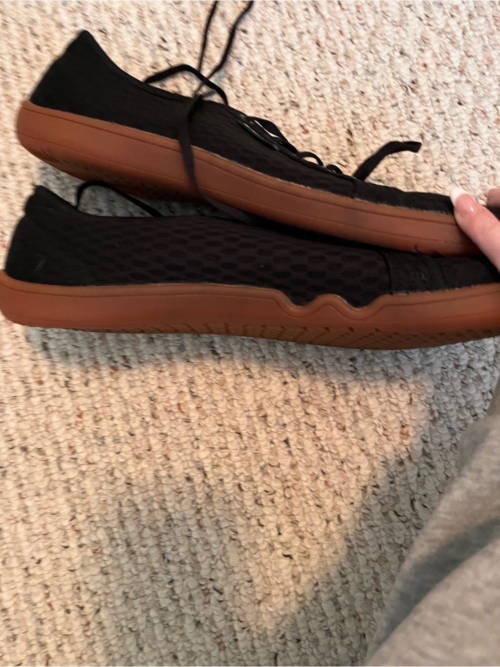 Whitin Men's Minimalist Barefoot Shoes Black Gum Sole Trail Runner Size 47 US 13 - Picture 6 of 9